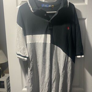 Ralph Lauren Men's Black and Gray Polo Shirt